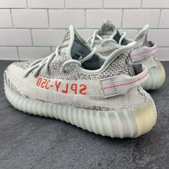 Adidas Yeezy Boost 350 v2 Blue Tint Size 11 Mens Originals Light Grey Gray NWB - Picture 4 of 12